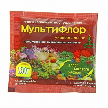 евро-семена удобрение универсальное мультифлор, 50 гр